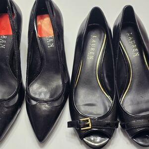 Shoe Bundle Of 2 Lauren Ralph Lauren Black Women's Shoes Size 6 And 6.5